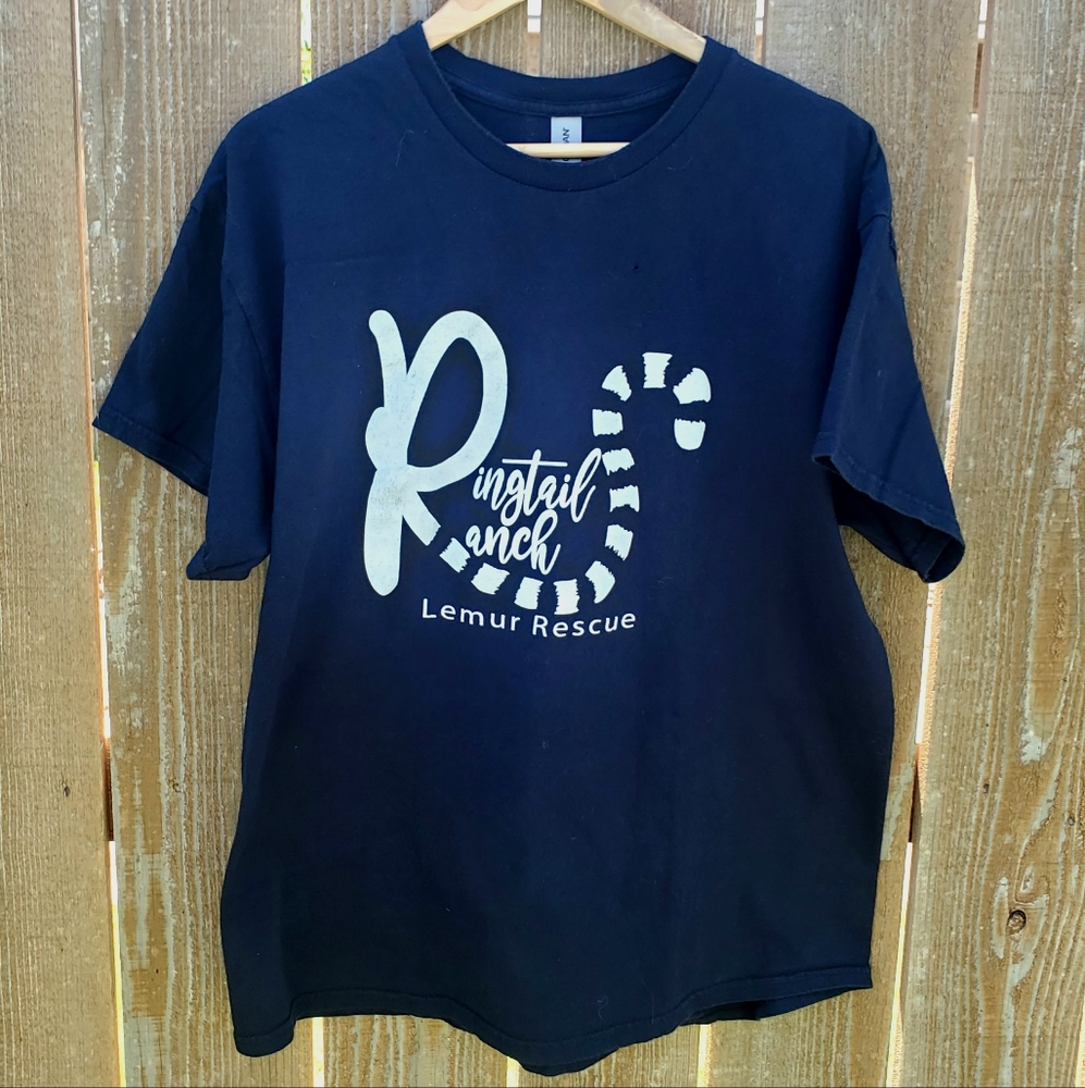 🐒 XL 100% Cotton Black Crewneck Lemur Tee